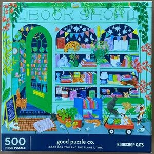 Good Puzzle Co. “Bookshop Cats” 500 piece puzzle